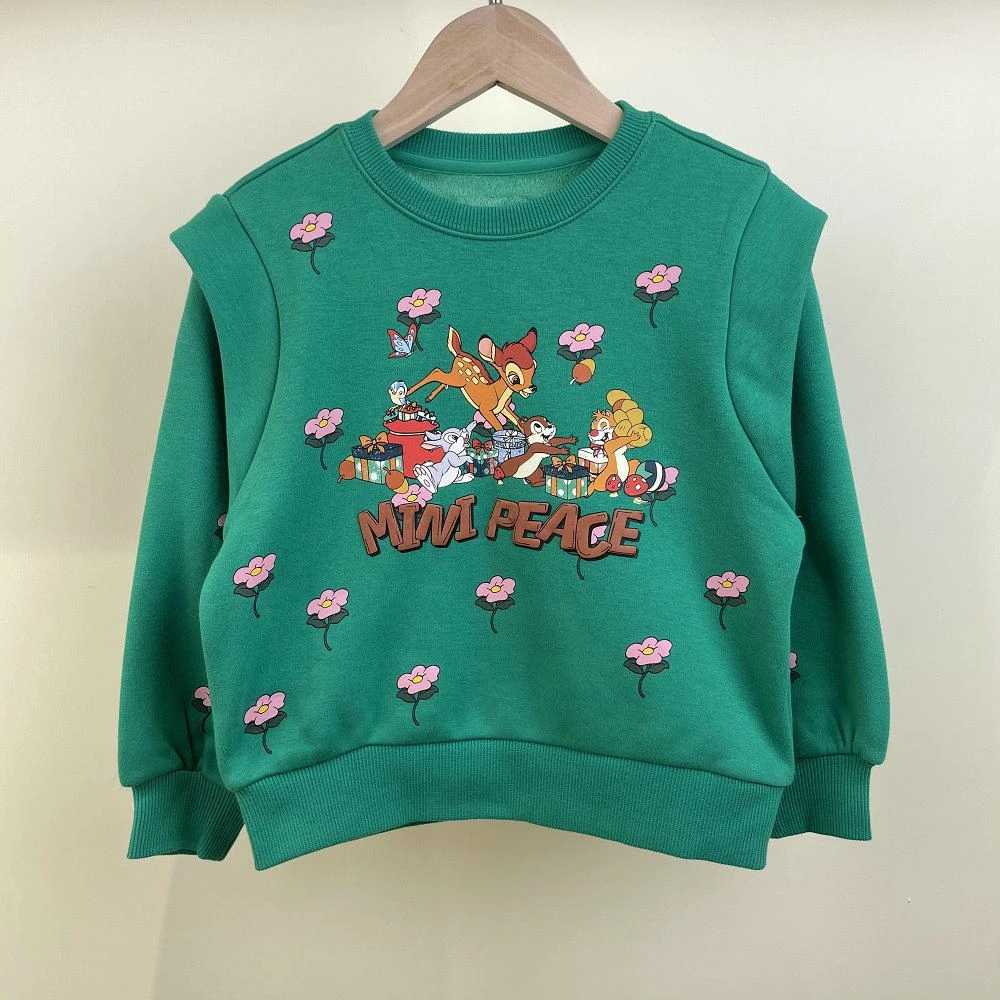 【T0550】【55844】专柜正品剪标，女童&小鹿斑比氛围感卫衣