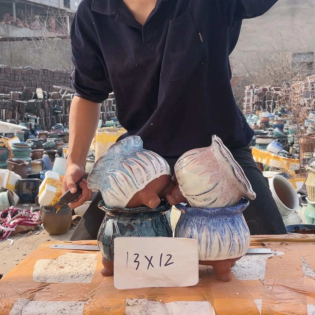 红陶宜兴紫砂花盆