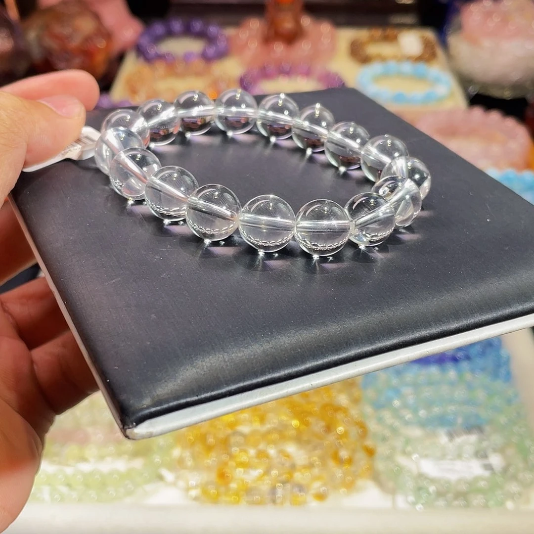 未镶嵌水晶手链双A净体白水晶12mm