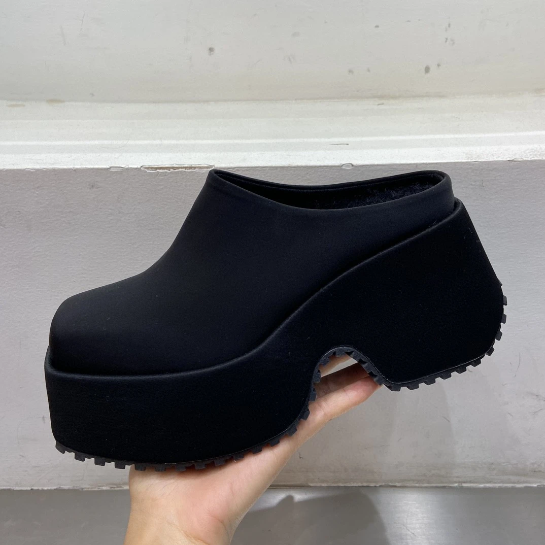 گۇاڭجۇنىڭ 新款网红广州鞋驼色女士跟鞋简外穿坡跟百搭休闲厚底