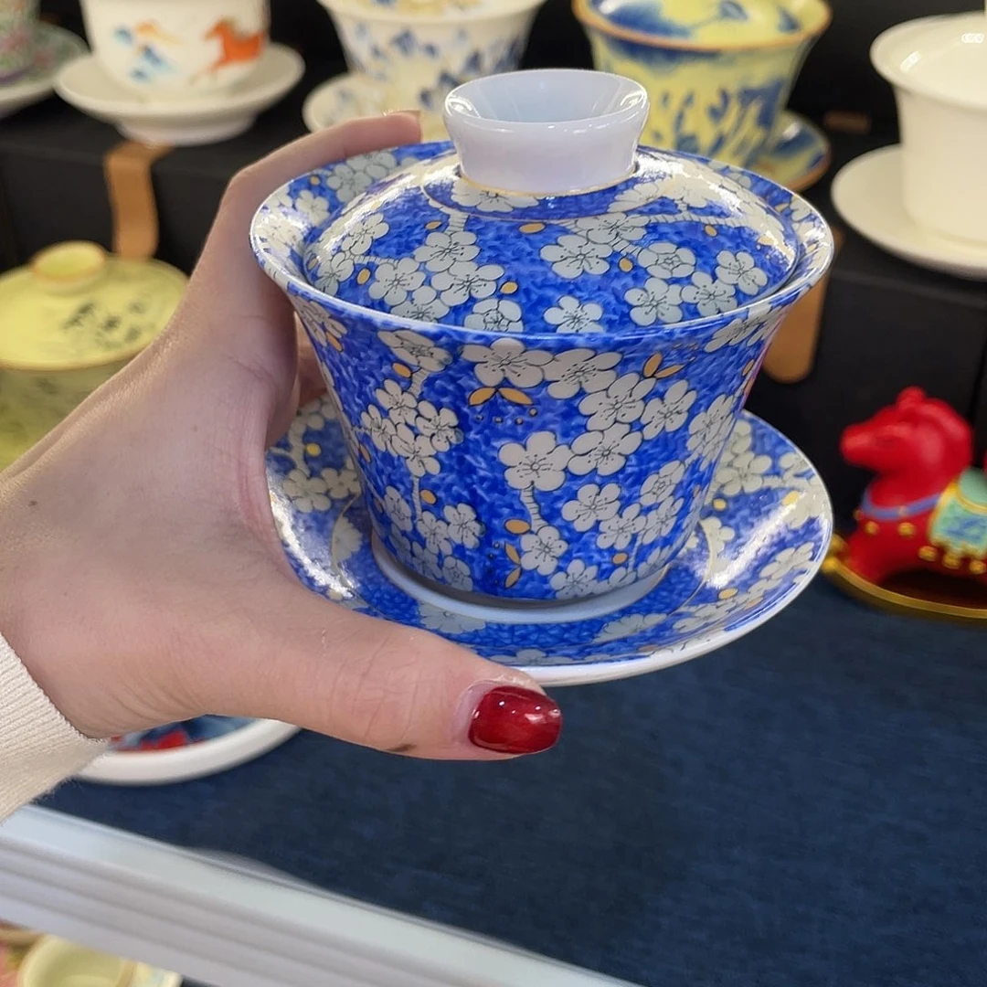 陶景德陶瓷盖碗茶具