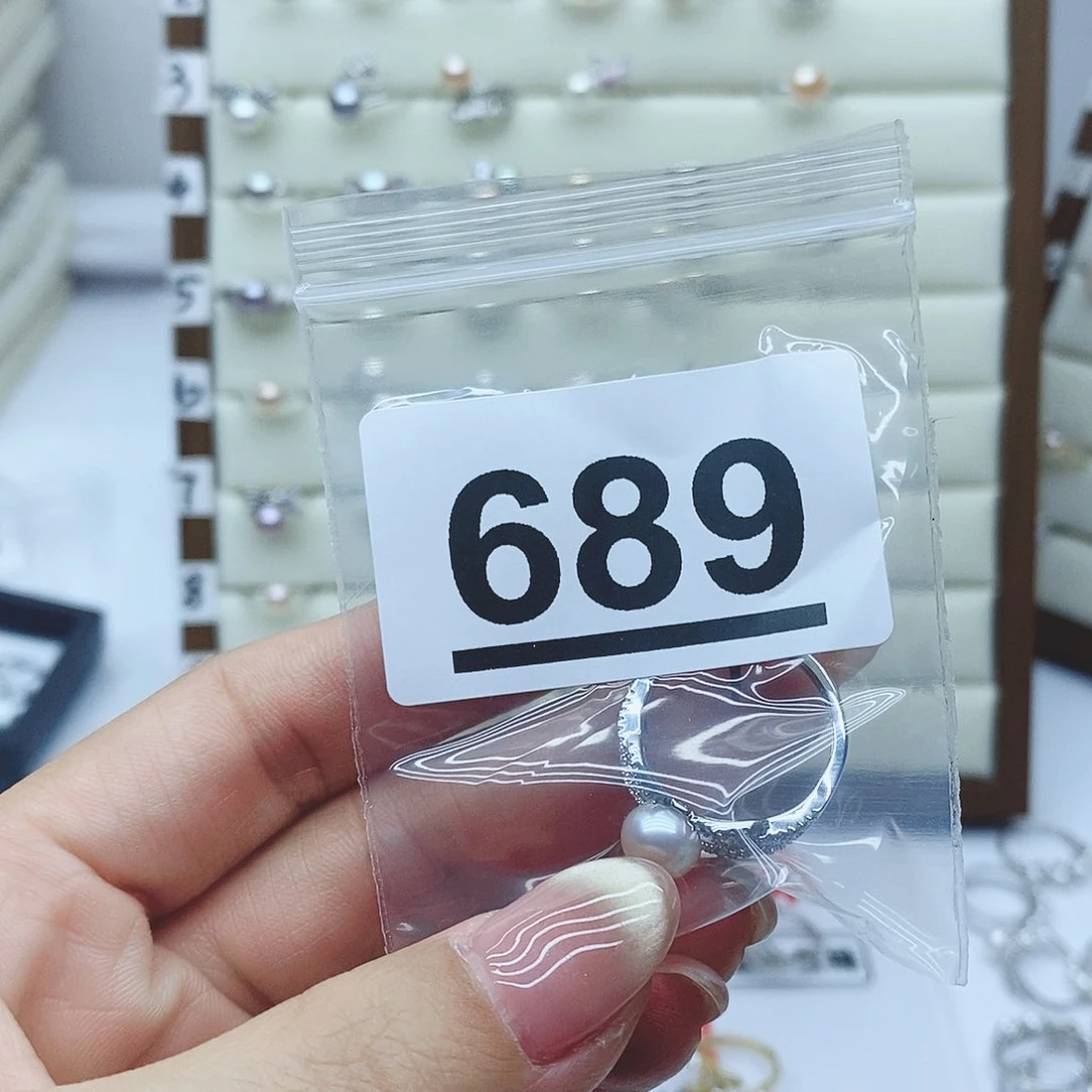 戒指银S925镶嵌淡水珍珠A****麻689