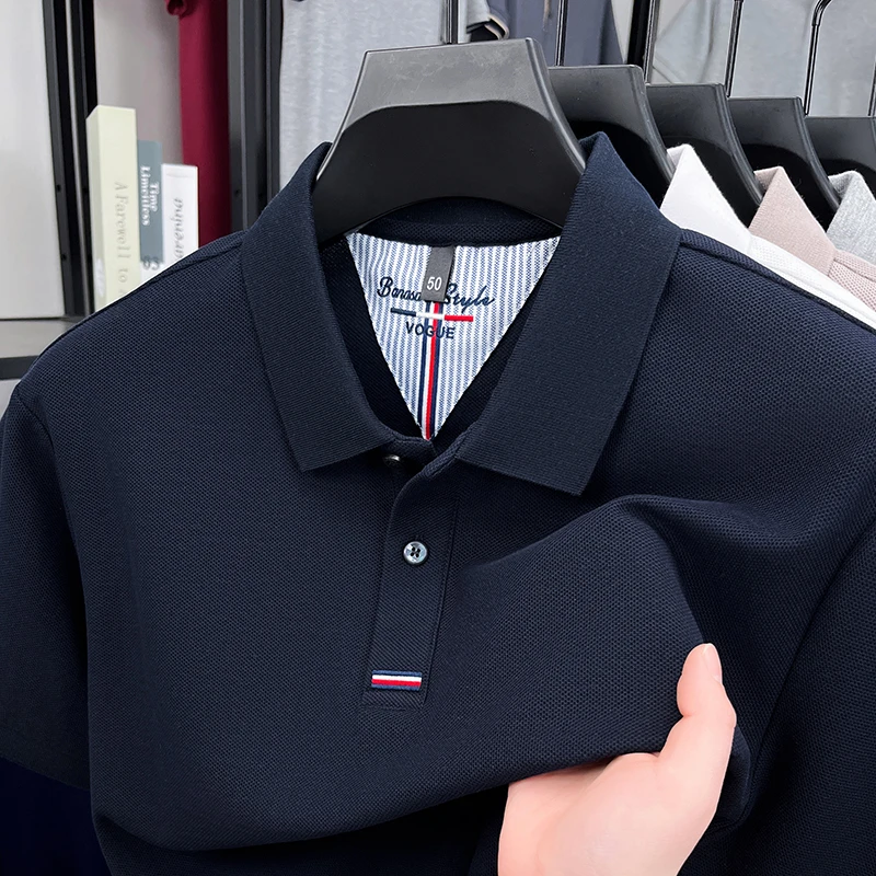 【100%棉】夏季款男士t恤短袖休闲翻领Polo衫宽松打底时尚百搭上衣