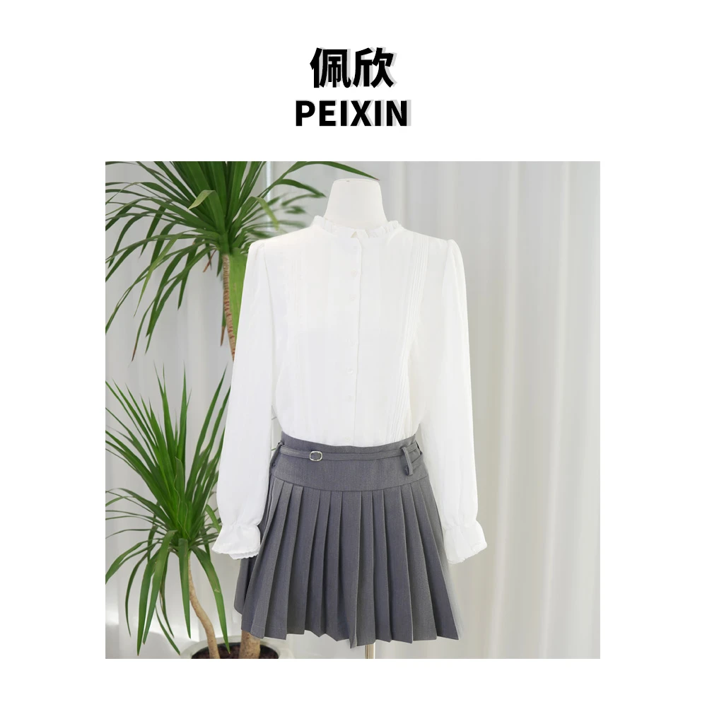 2025夏款百搭褶裙不褪色气质设计半裙简约减龄款短裙-9768EAQ