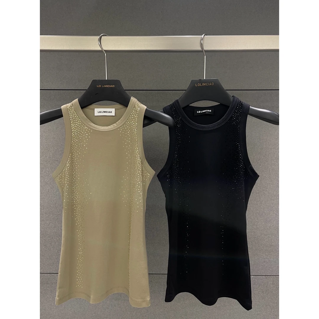 【南油徐哥】25夏款设计师高定烫钻设计吊带背心93131