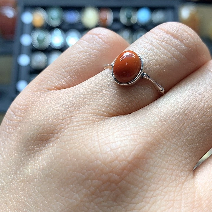 水晶水晶戒指银S925镶嵌