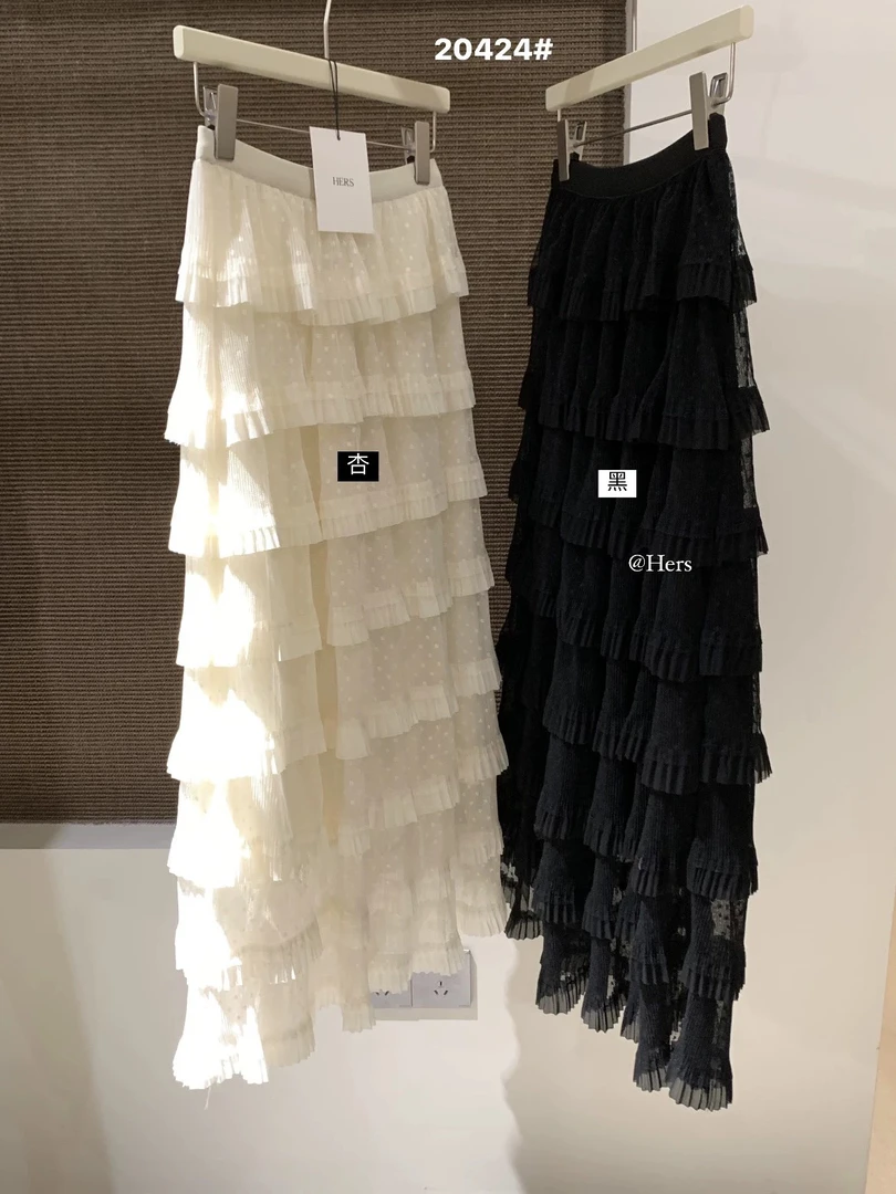 【周周家】8858#百搭波点纱裙