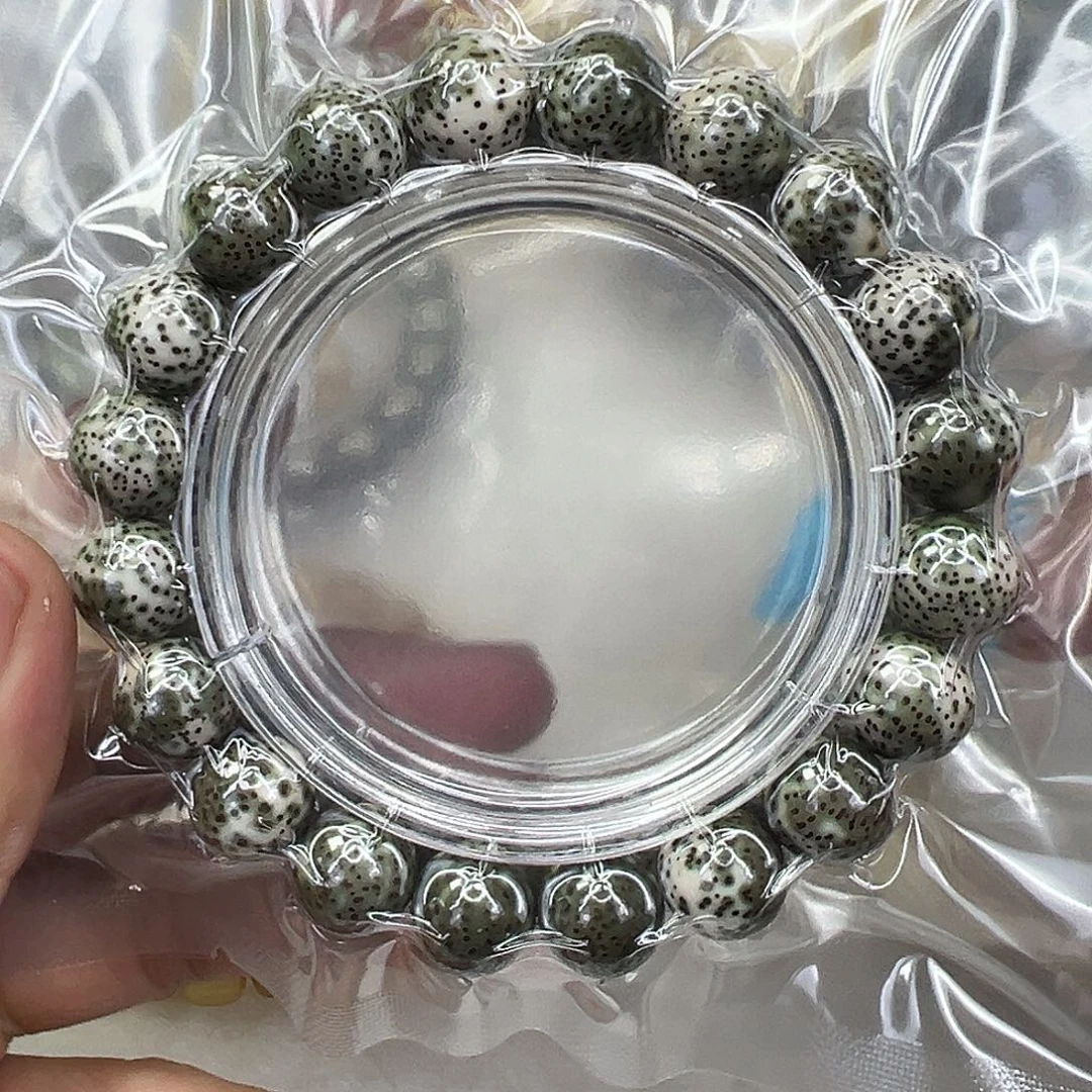 手串星月菩提72高端绿包白星月菩提单圈圆12左右