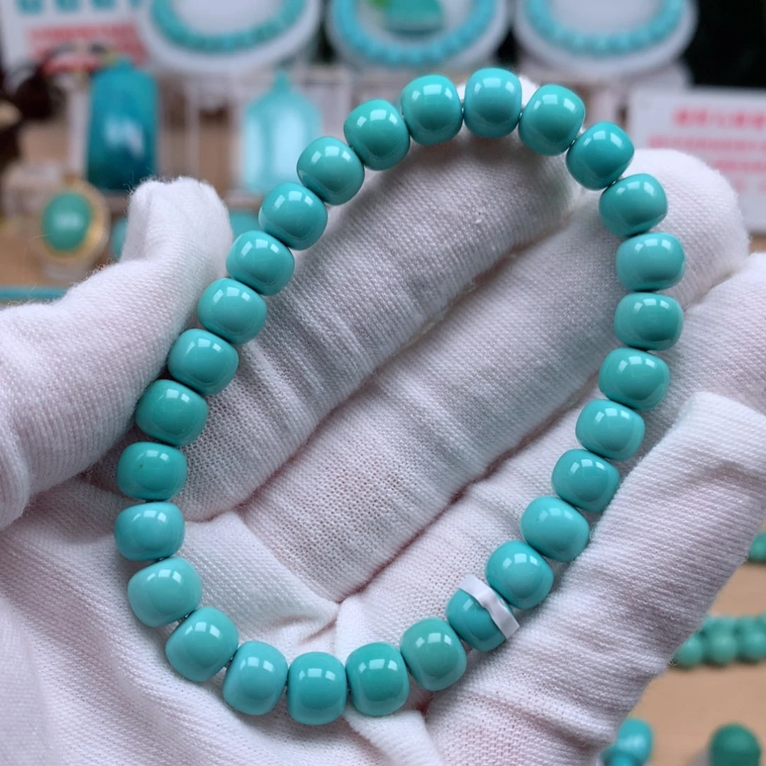 绿松石未镶嵌珠宝奇石7.7mm