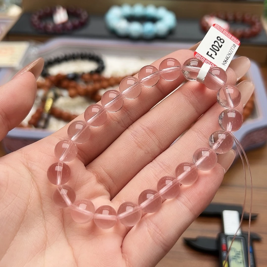 未镶嵌手链水晶FJ028冰菊粉透体9+