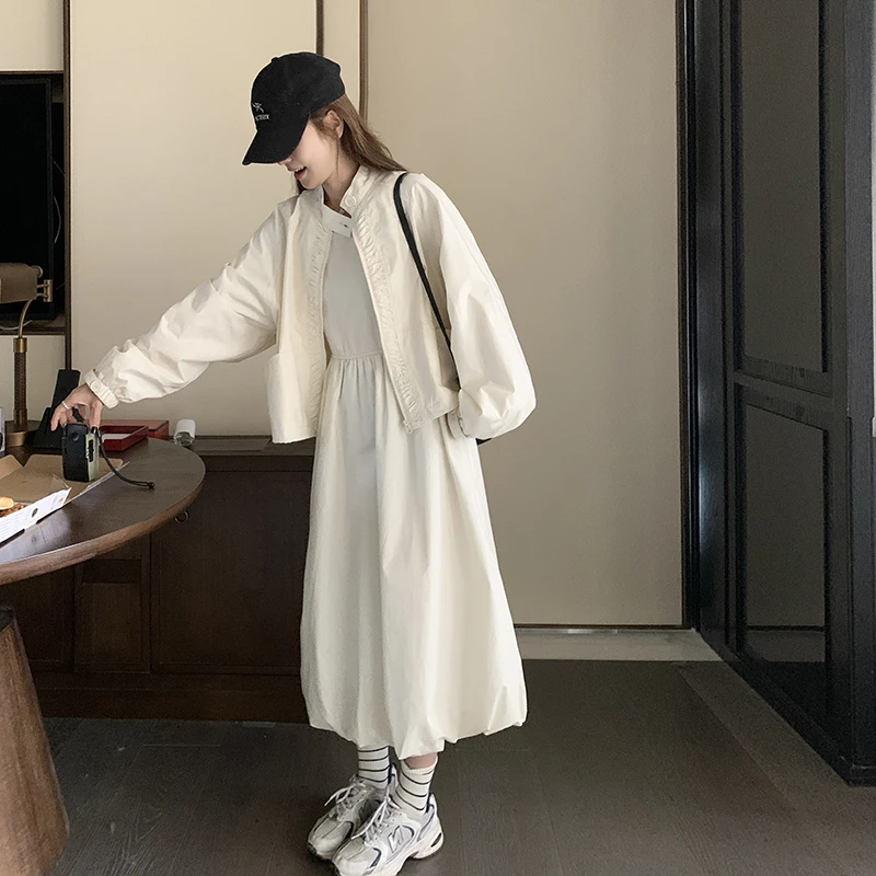 休闲风慵懒风时尚套装春季时尚宽松秋季衬衫连衣裙春秋气质长袖