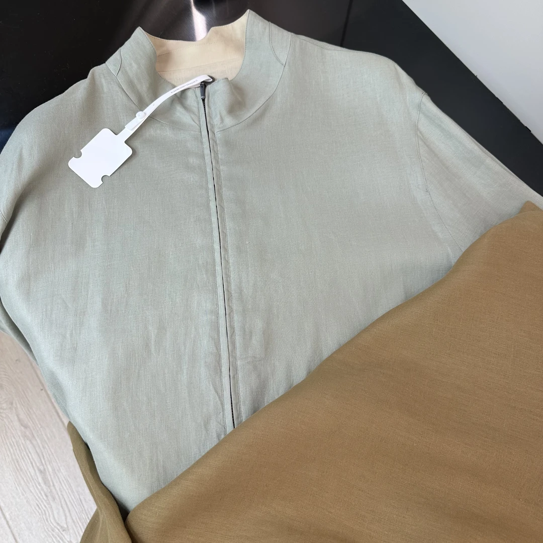 双面穿原色常规袖立领收口袖夹克男款休闲男士时尚短款男装A5513