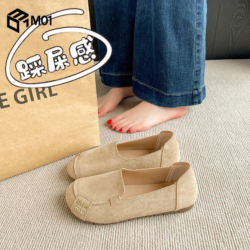 M01踩屎感超软豆豆勃肯鞋女2025春夏34码一脚蹬浅口孕妇博肯单鞋