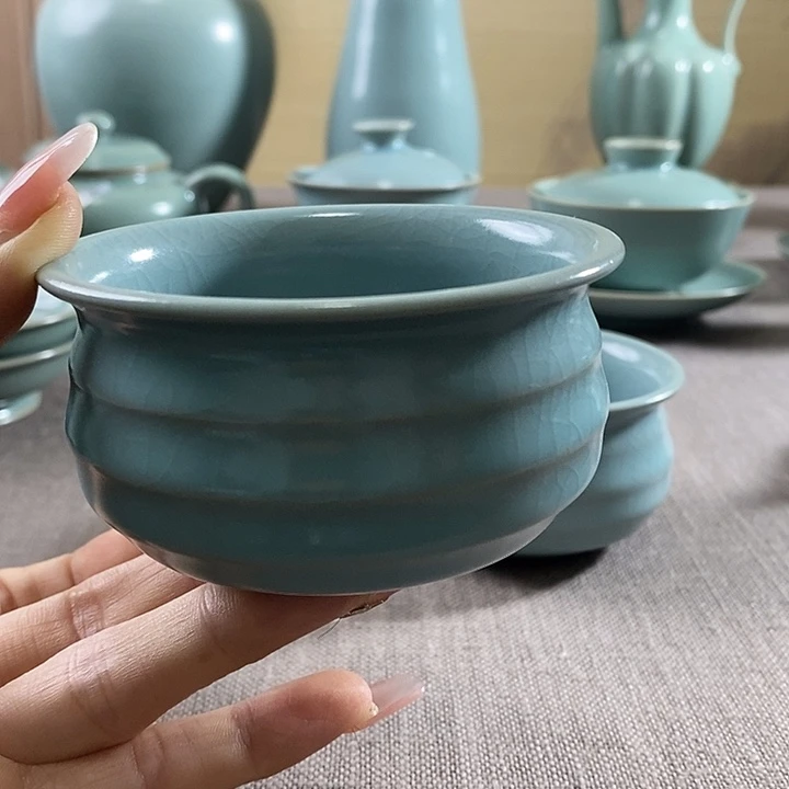 瓷片钱袋杯一一一一一一一一一带底款