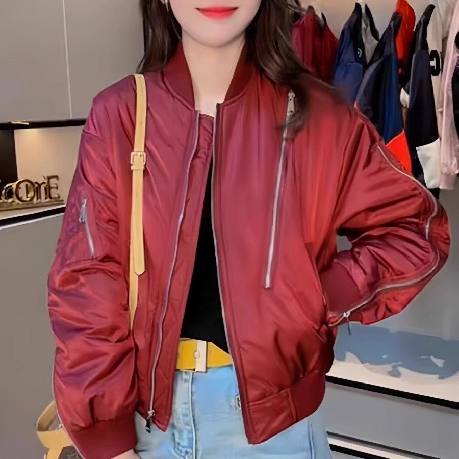 冲锋衣外套女2025新款早秋高级感洋气小个子机车服夹克上衣棒球服