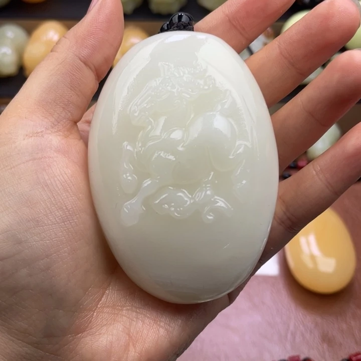 瀚***爷石材天然古青石手把件