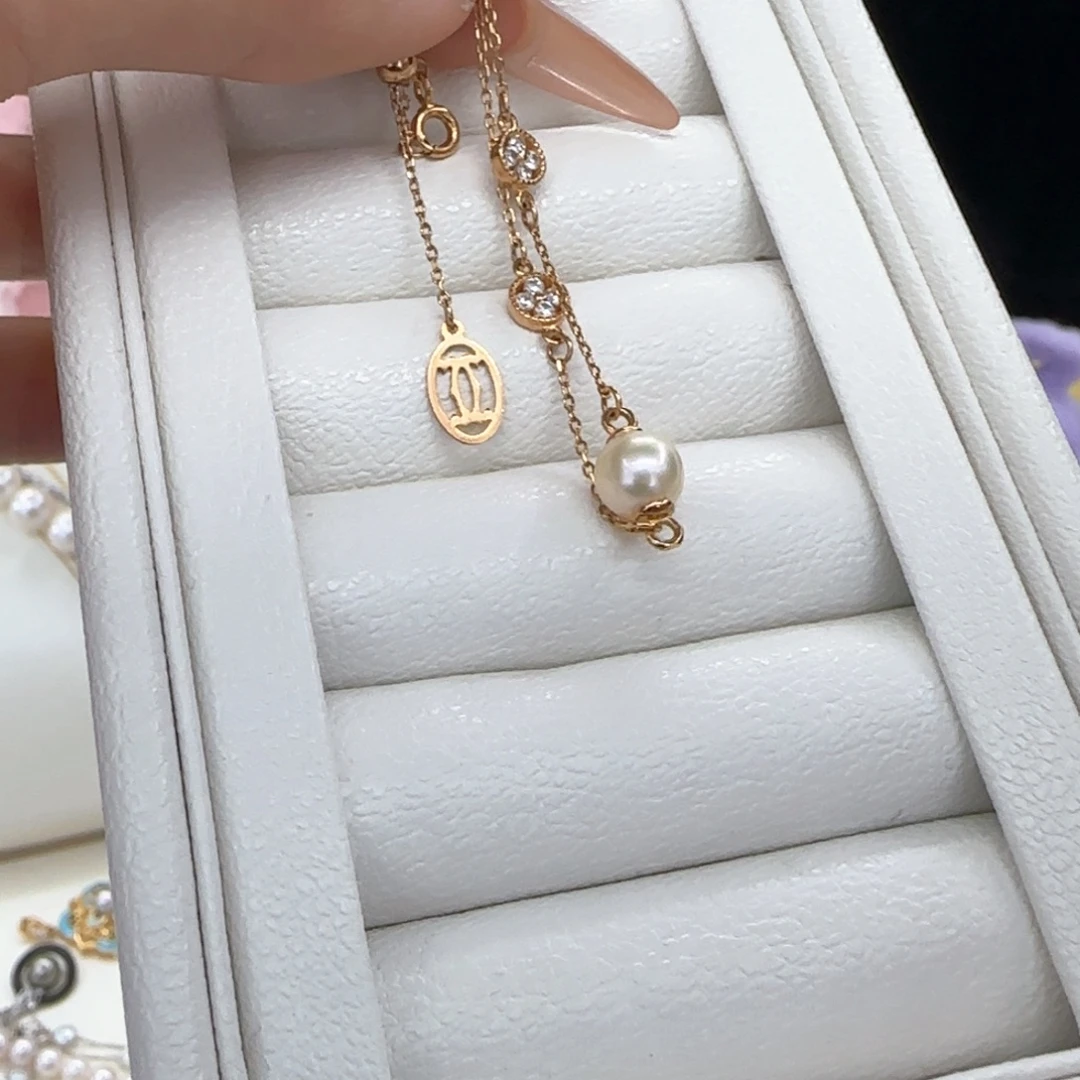 手绳银S925镶嵌海水珍珠