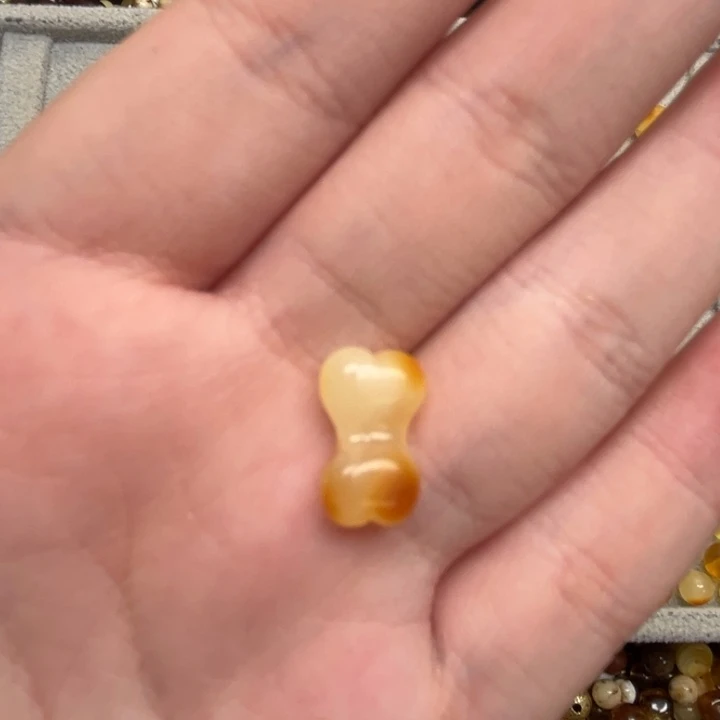 裸石琥珀未镶嵌胖***胖天然蜜蜡配件