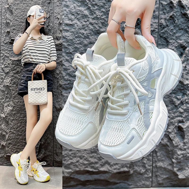 老爹鞋拼色厚底阿甘鞋网红运动鞋网面鞋子休闲鞋夏季11