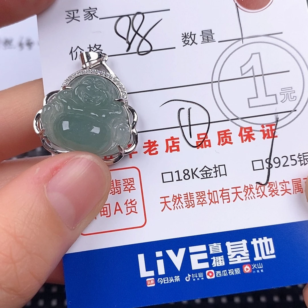 ****1翡翠银S925镶嵌颈饰