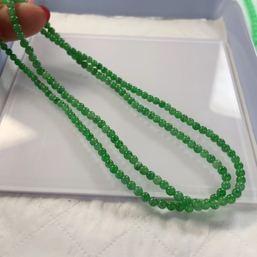 翡翠未镶嵌颈饰项链