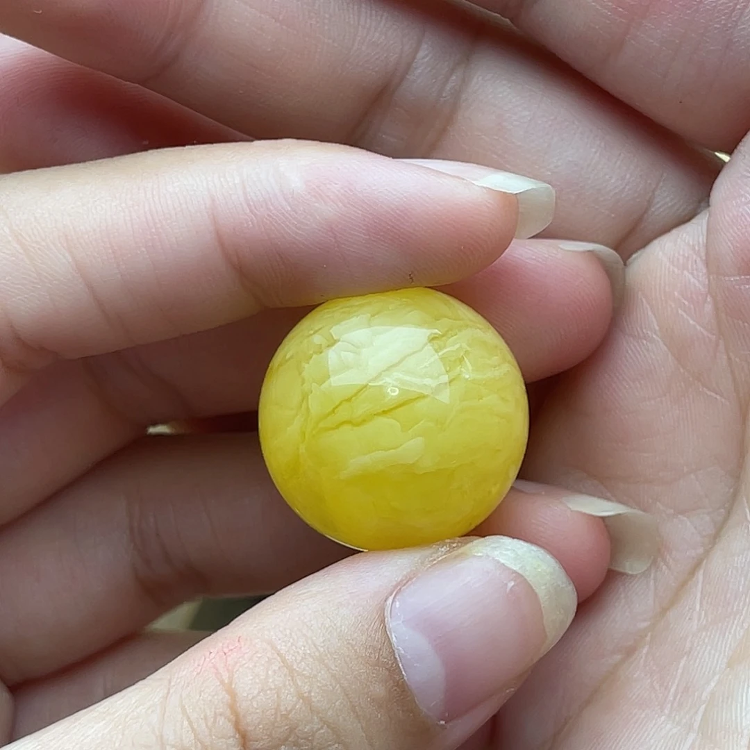 裸石琥珀未镶嵌蜜蜡圆珠梦卡二十二