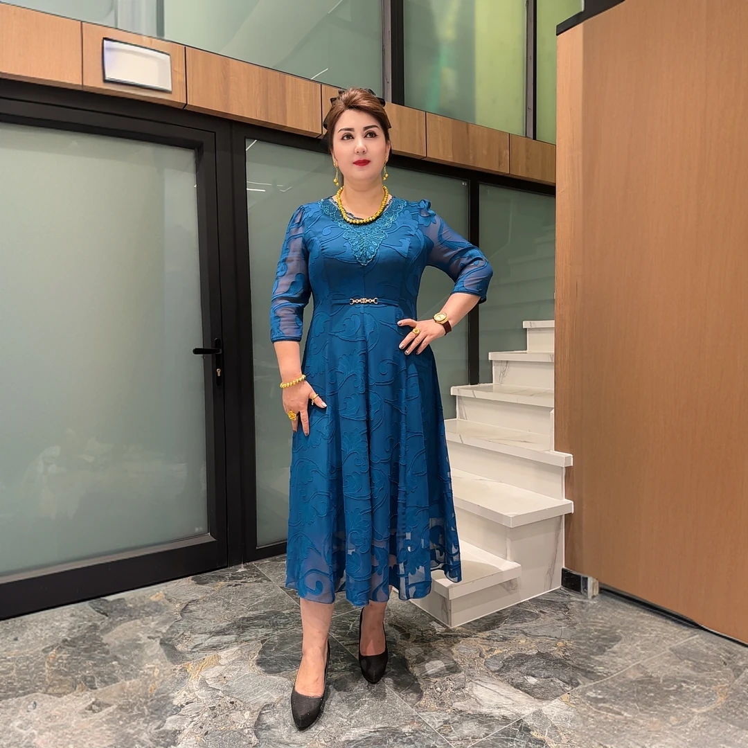 【MeiLiTan】新款连衣裙高贵优雅气质女装时尚显瘦夏季中长款