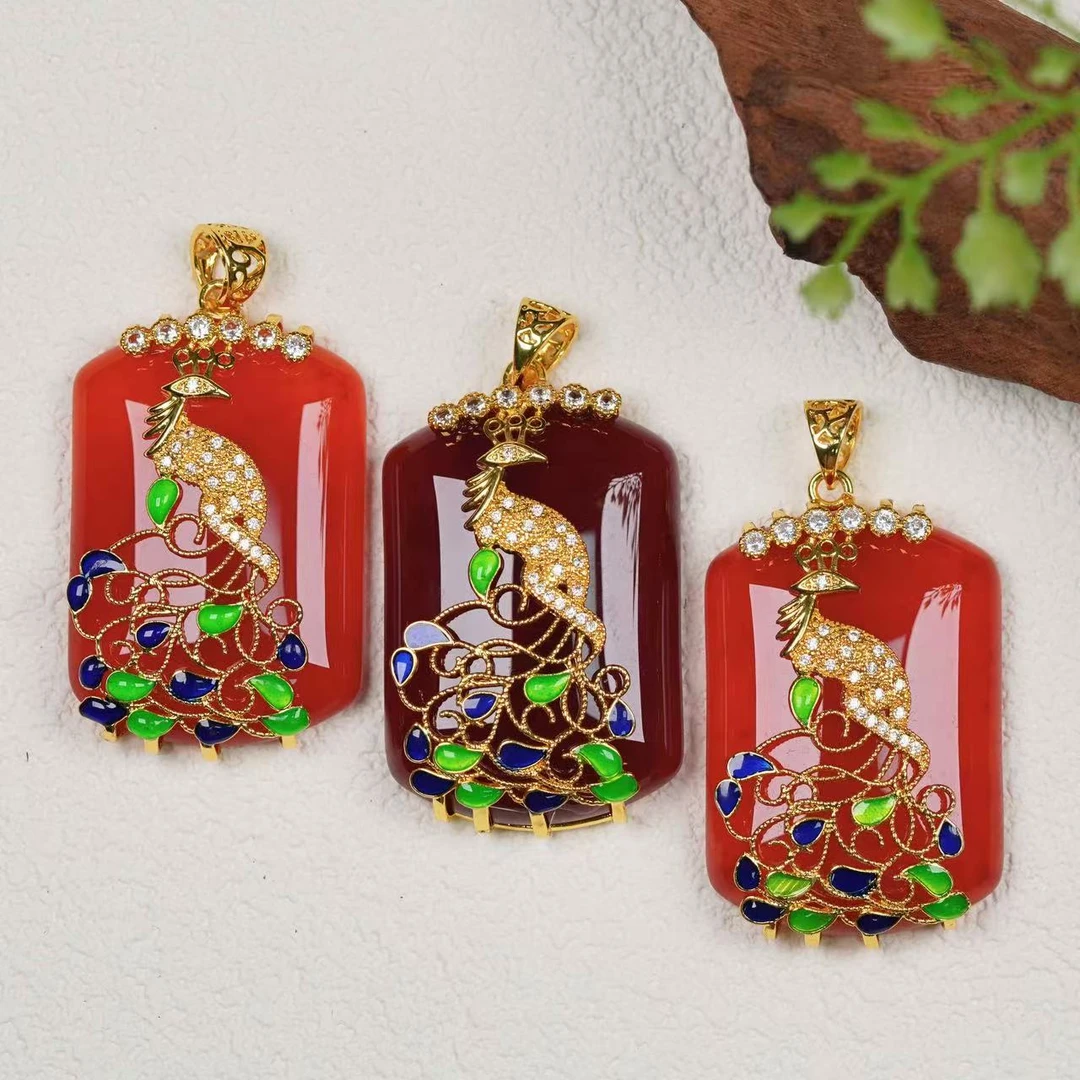 天然玉石保真 WSPH61-1热款爆卖珠宝 满红吊坠 多样性发其一