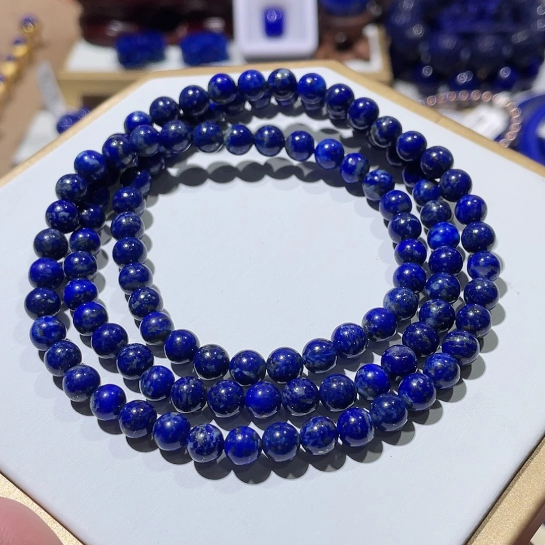 青金石未镶嵌入门级 6.5mm108佛珠