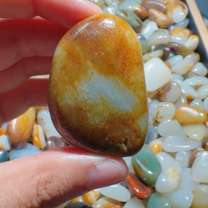 和田玉未镶嵌手链55克