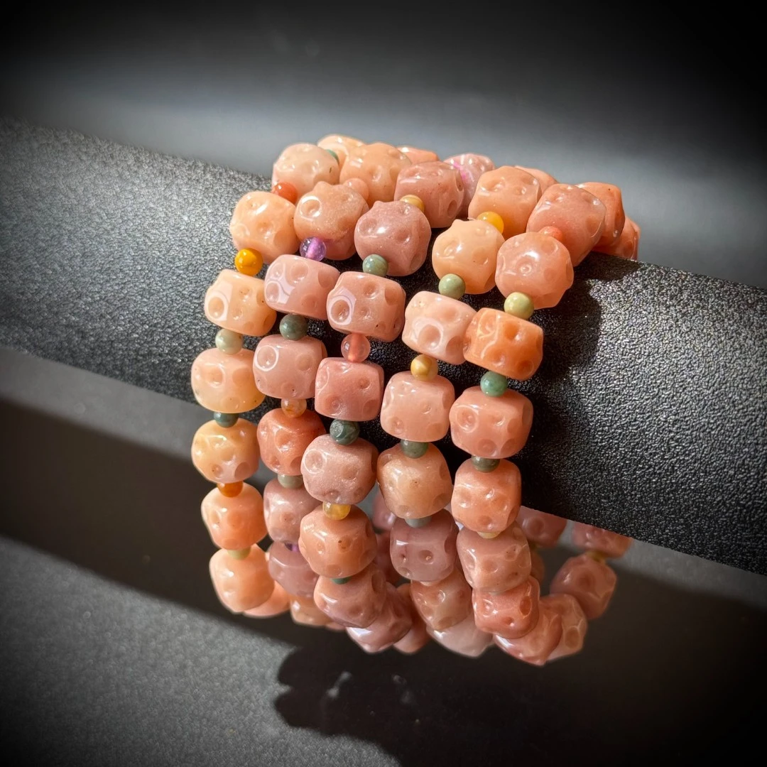 S1048【貝勒爺】樱花粉玛瑙轻奢手串【多样性发其一】