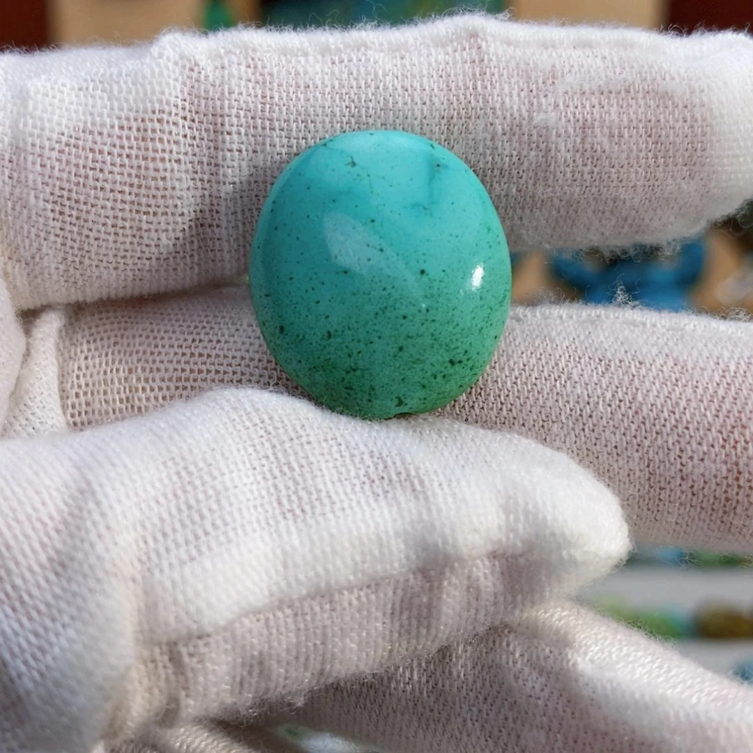 定制绿松石雨点松玉华吊坠