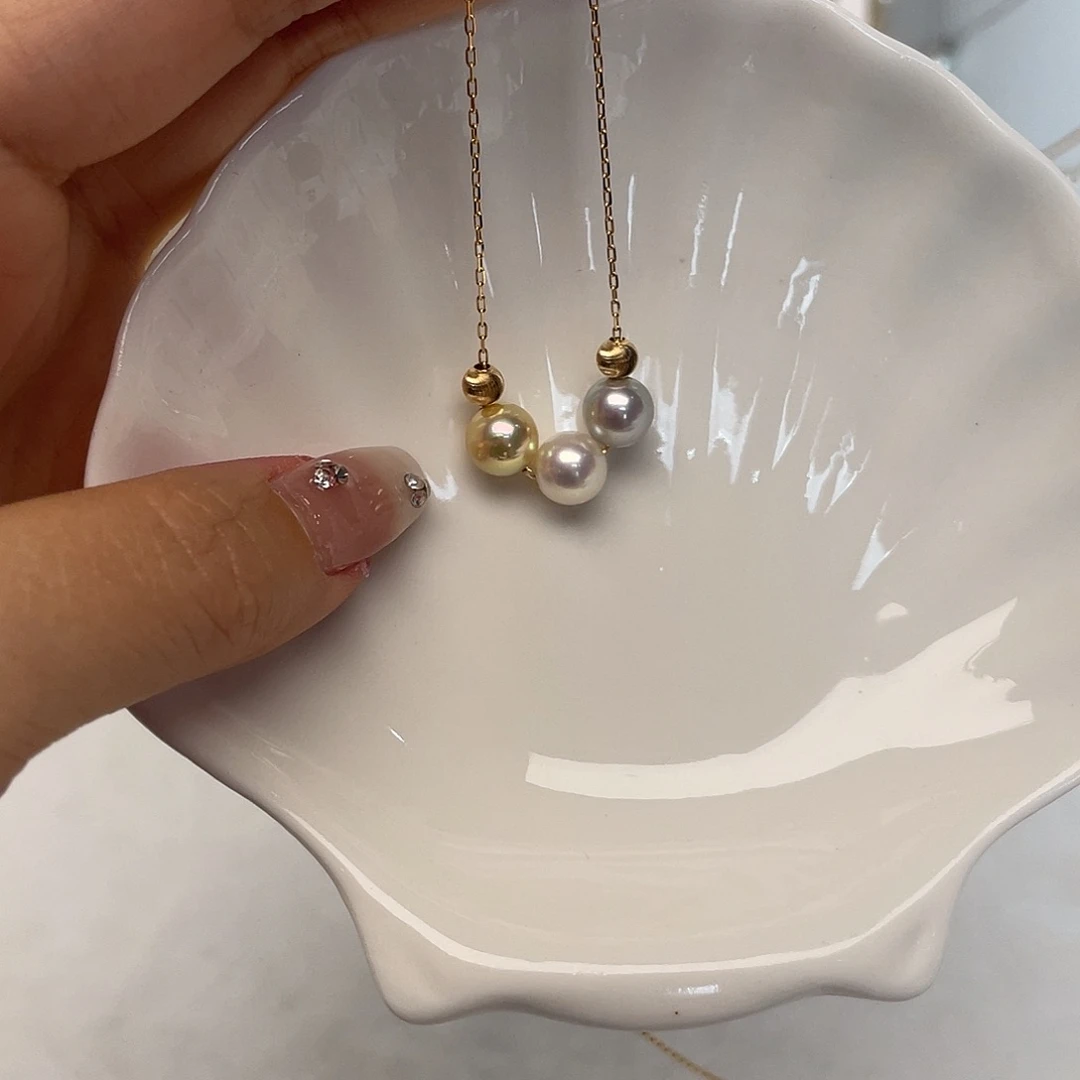 项链海水珍珠银S925镶嵌