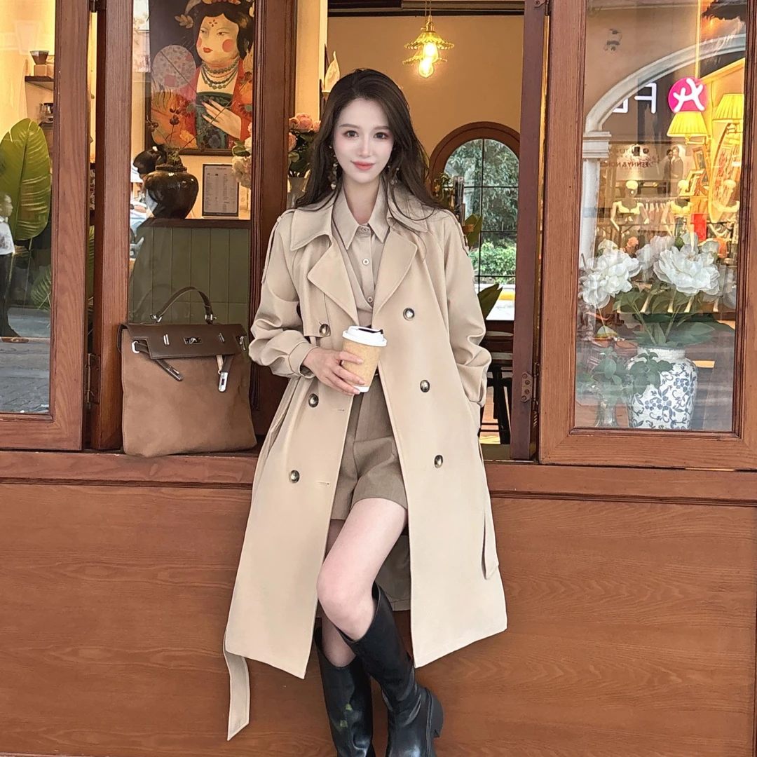 王小小专属春季常规百搭新款小众英伦风休闲款风衣外套春8577