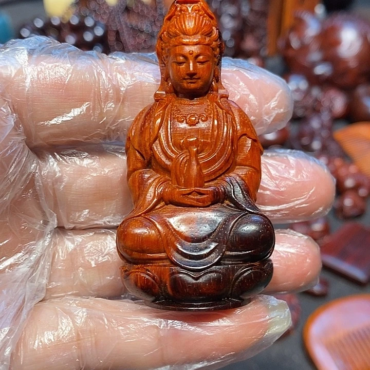 把件小叶紫檀小*珠印度小叶紫檀手把件