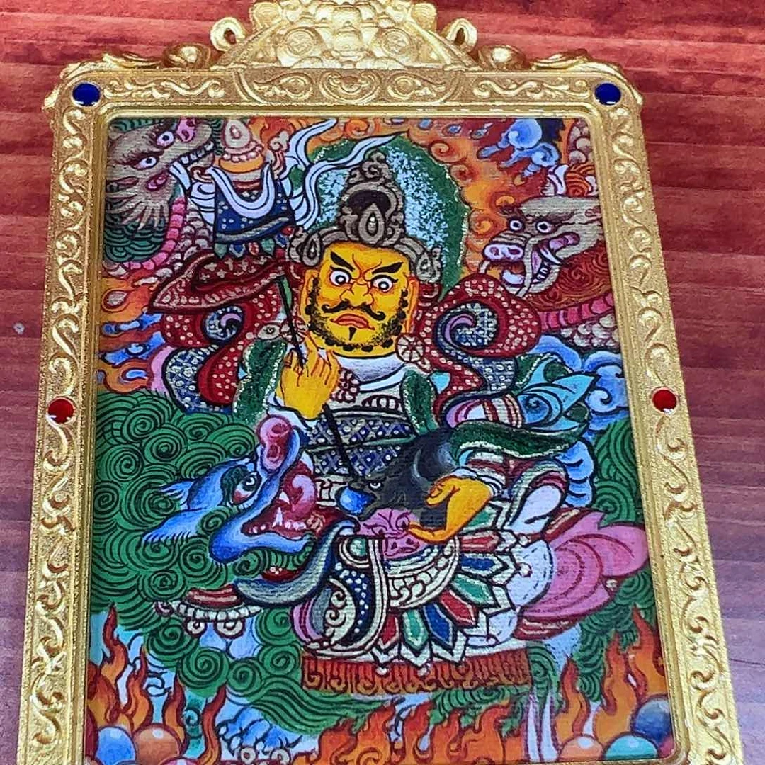 吊坠热贡手绘财宝天王