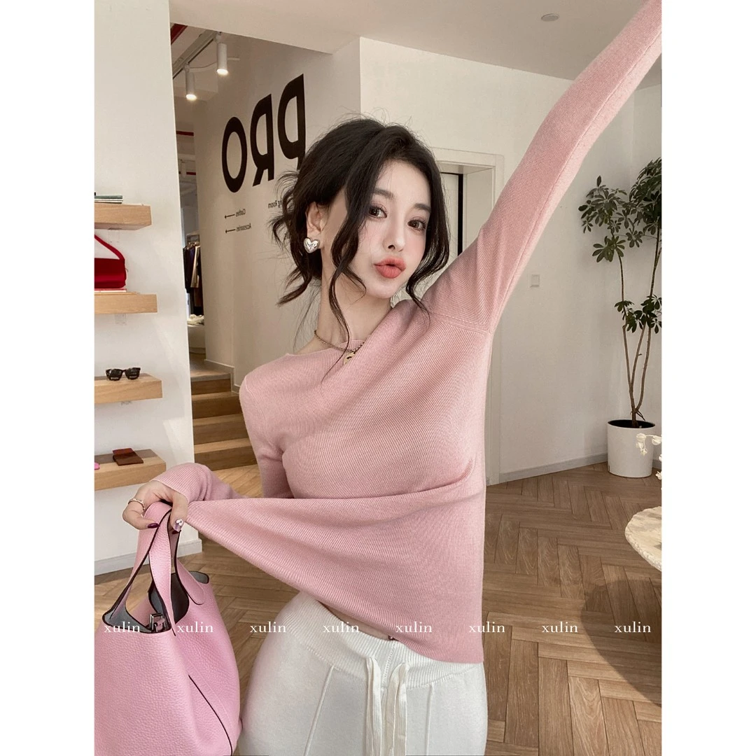 针织打底衫女新款气质修身显瘦 x220308