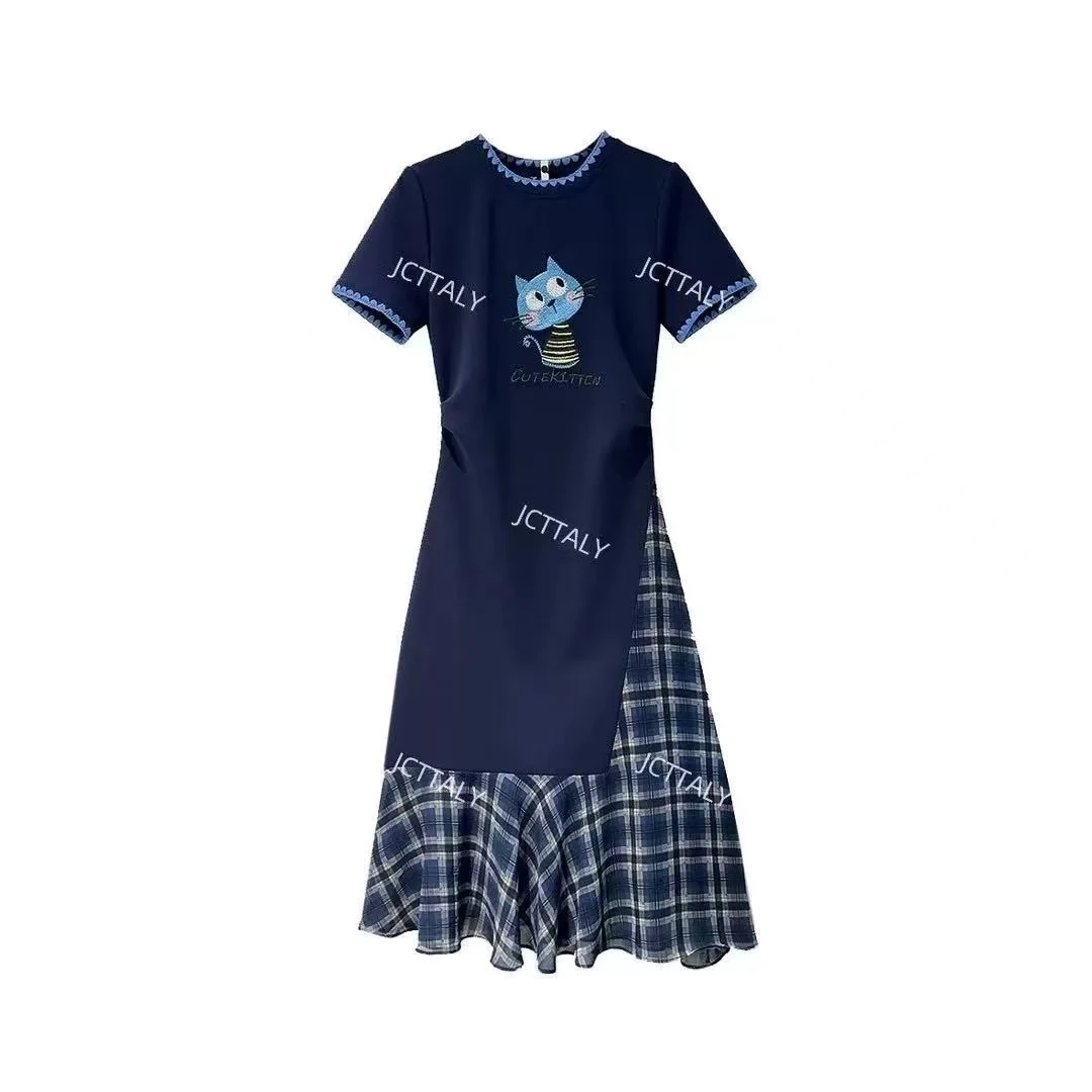 4513夏季新款轻奢百搭时尚设计师显瘦连衣裙