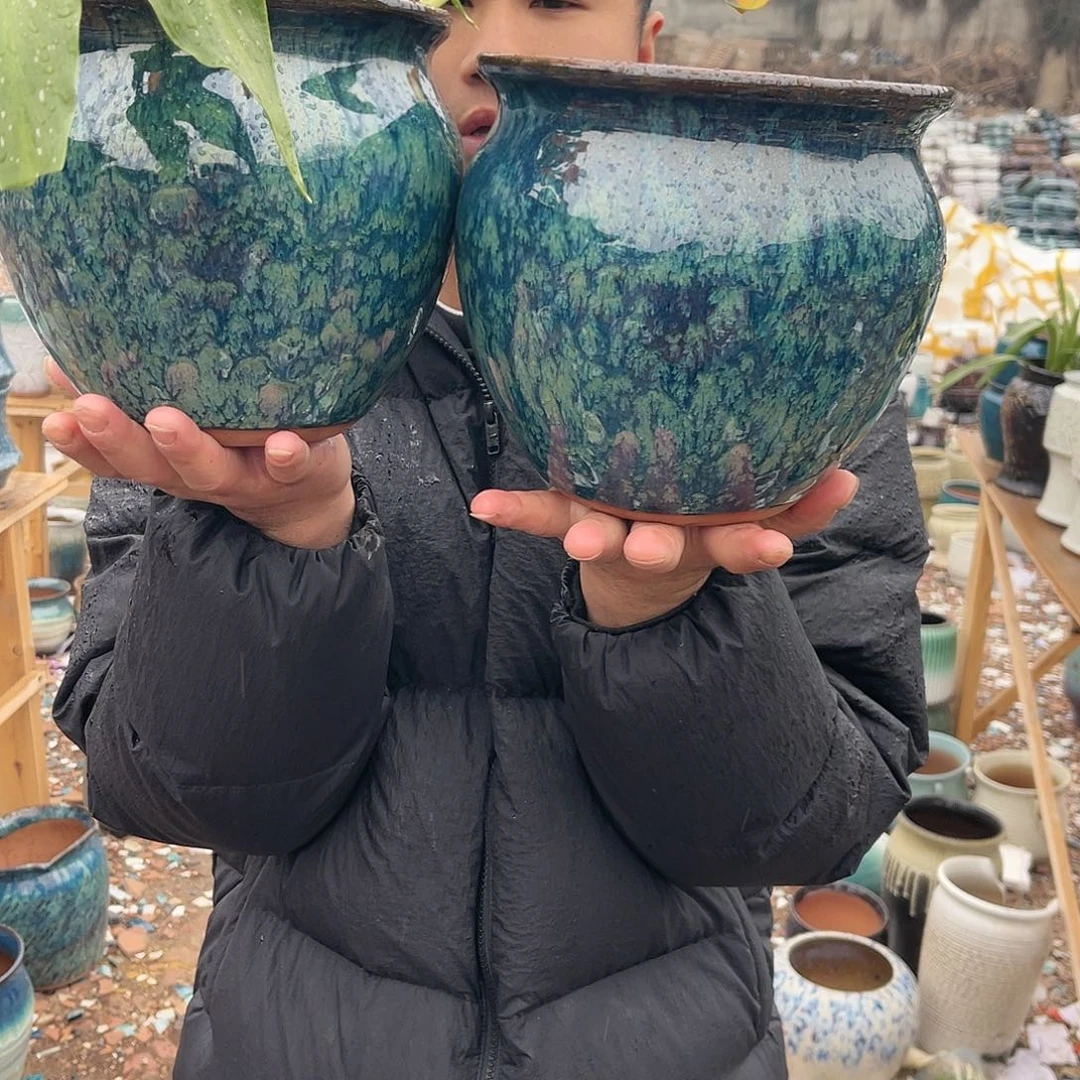 红陶扬扬花盆0222-1030