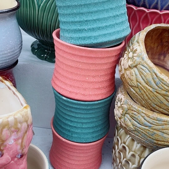 多肉绿植陶瓷花盆9.9包邮