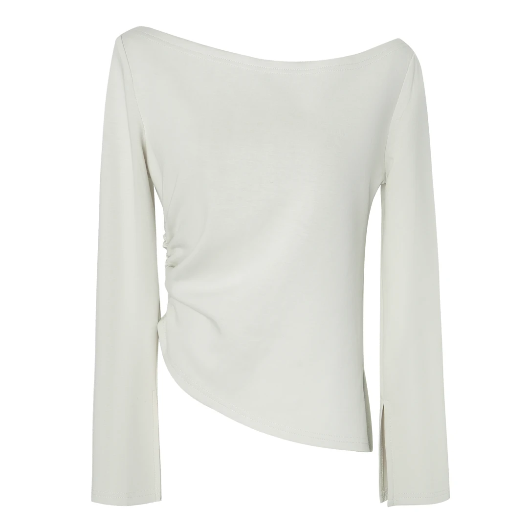 EUEUCA2025春夏新款时尚百搭不规则针织上衣【65032】