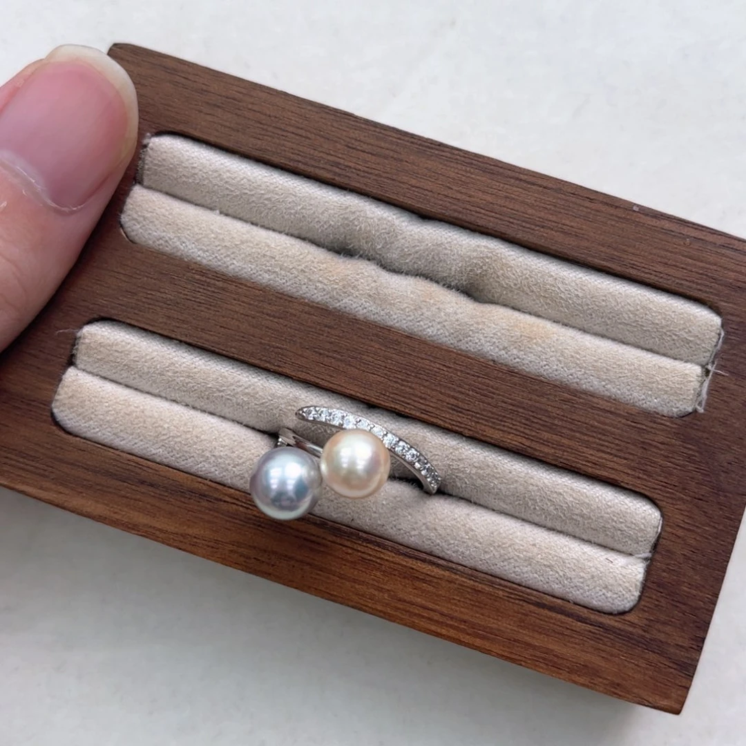 海水珍珠戒指银S925镶嵌