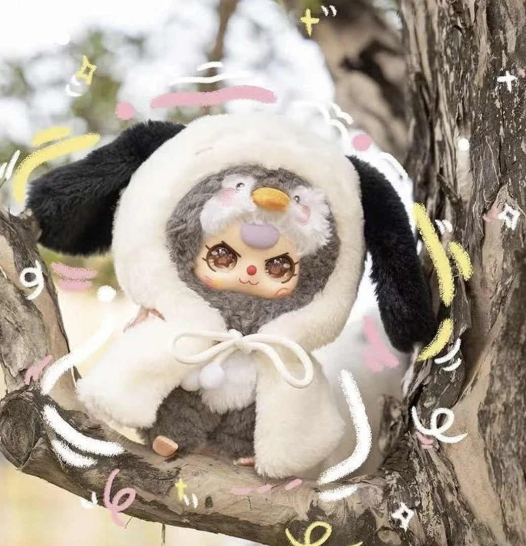 娃三岁我不是大侠系列毛绒盲盒可爱玩偶摆件