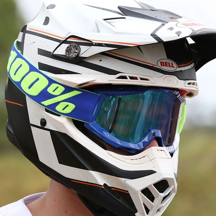 100%越野摩托车新风镜拉力盔炫酷户外头盔防风沙炫酷日夜通用耐磨