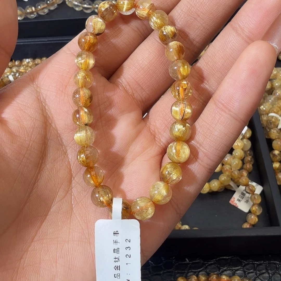 手链发晶未镶嵌天然金发晶