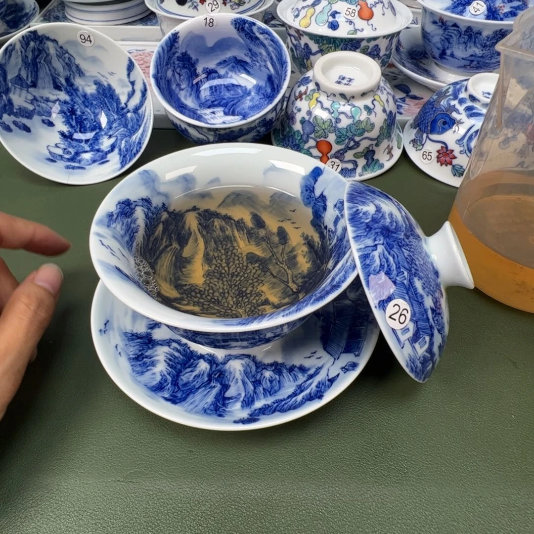 陶瓷景德镇纯手工纯手绘茶具木木26