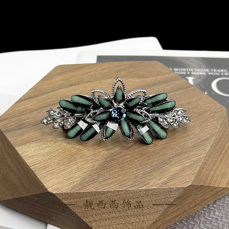 【LXX靓西西】8083 精致繁花优雅复古感6.7厘米弹簧夹