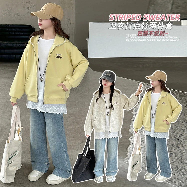 （外套）女童外套春装棒球服2025新款春款网红中大童儿童装夹克