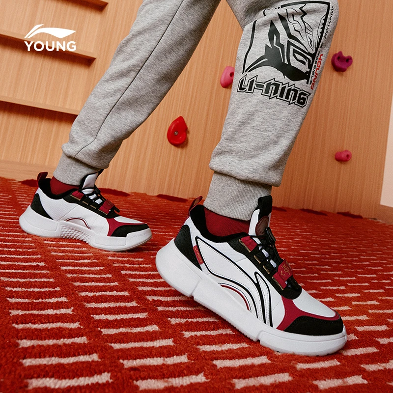 冬季加绒弹力扣棉鞋|李宁儿童鞋子男女童休闲运动鞋YKCS192