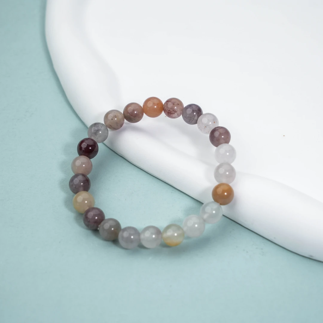 SC-034  天然金丝玉 紫罗兰 精工多宝时尚手串 多样性发其一